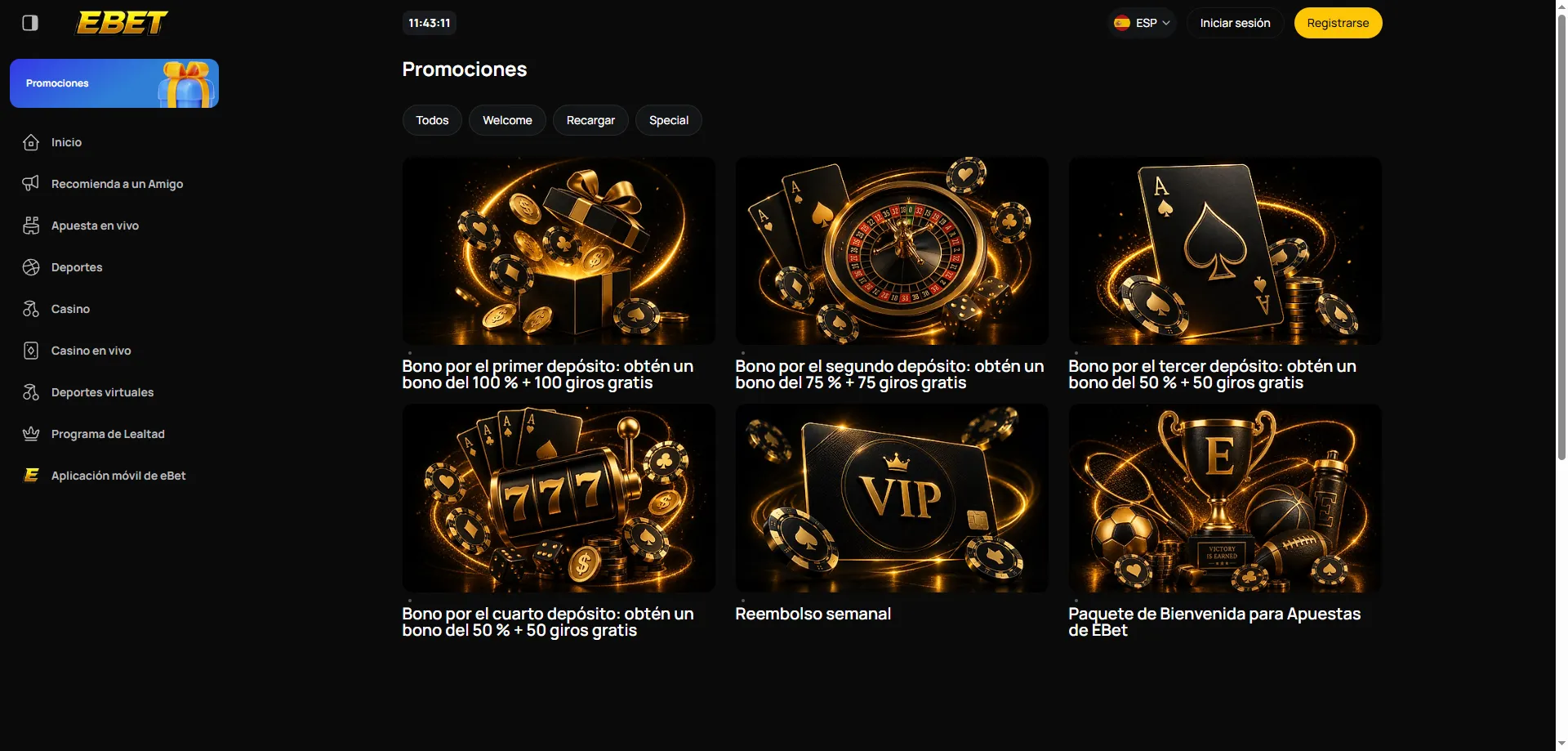 Métodos de pago disponibles en eBet Casino México